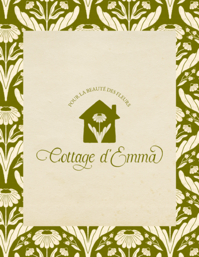Identité visuelle semi-personnalisée boutique en ligne Cottage d'Emma