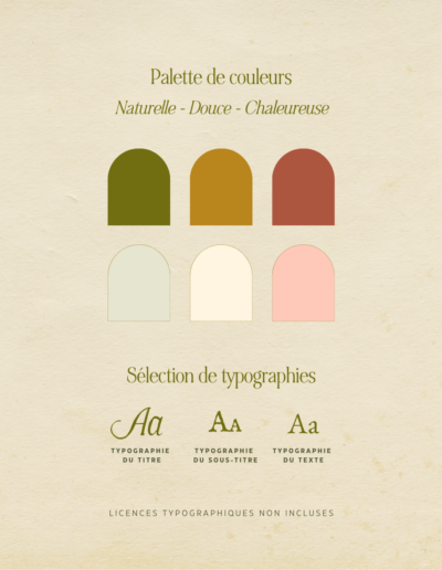 Identité visuelle semi-personnalisée boutique en ligne Cottage d'Emma