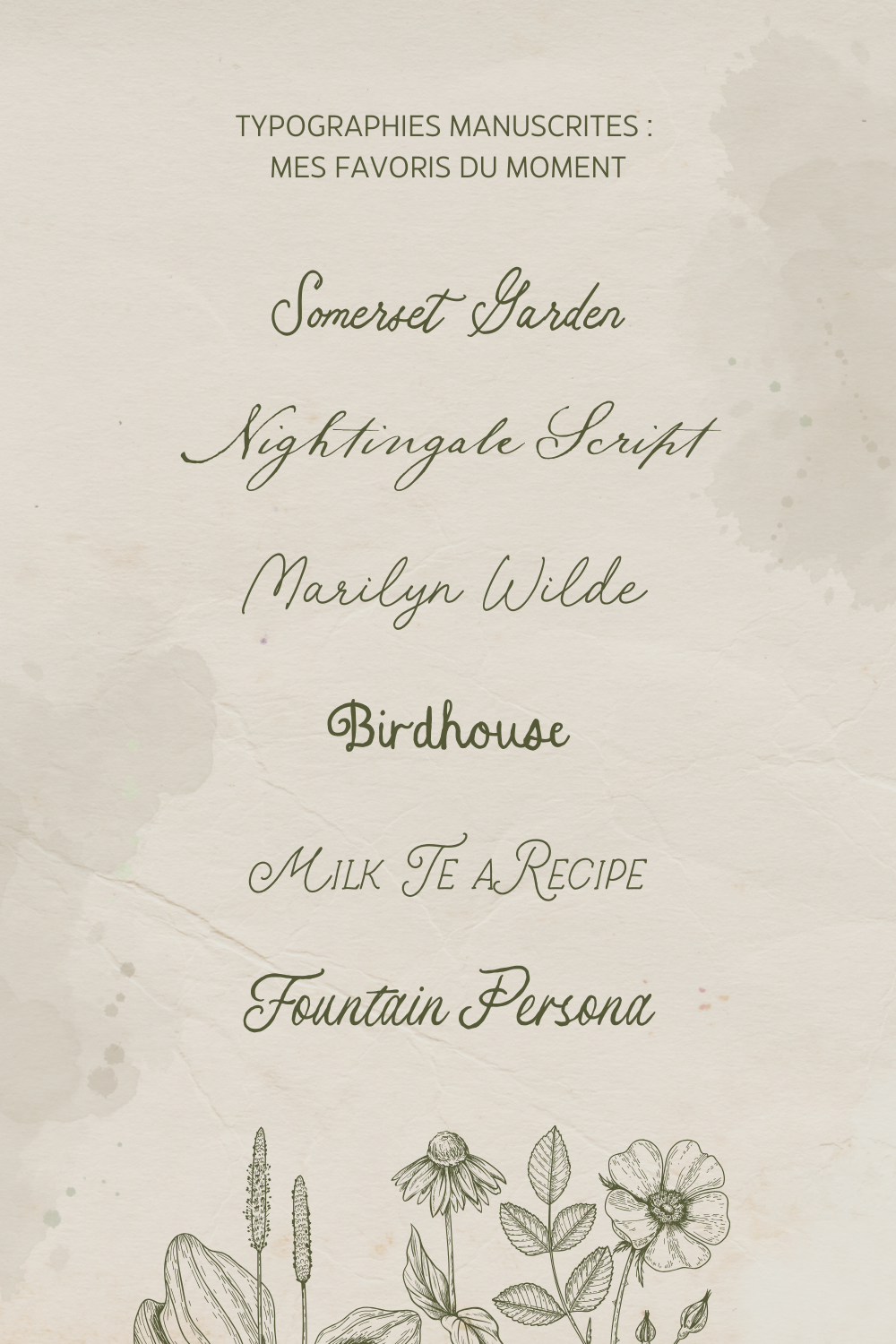 Typographies Manuscrites - Epingle Pinterest 02 Typographies manuscrites inspirantes pour artisans artistes et créateurs