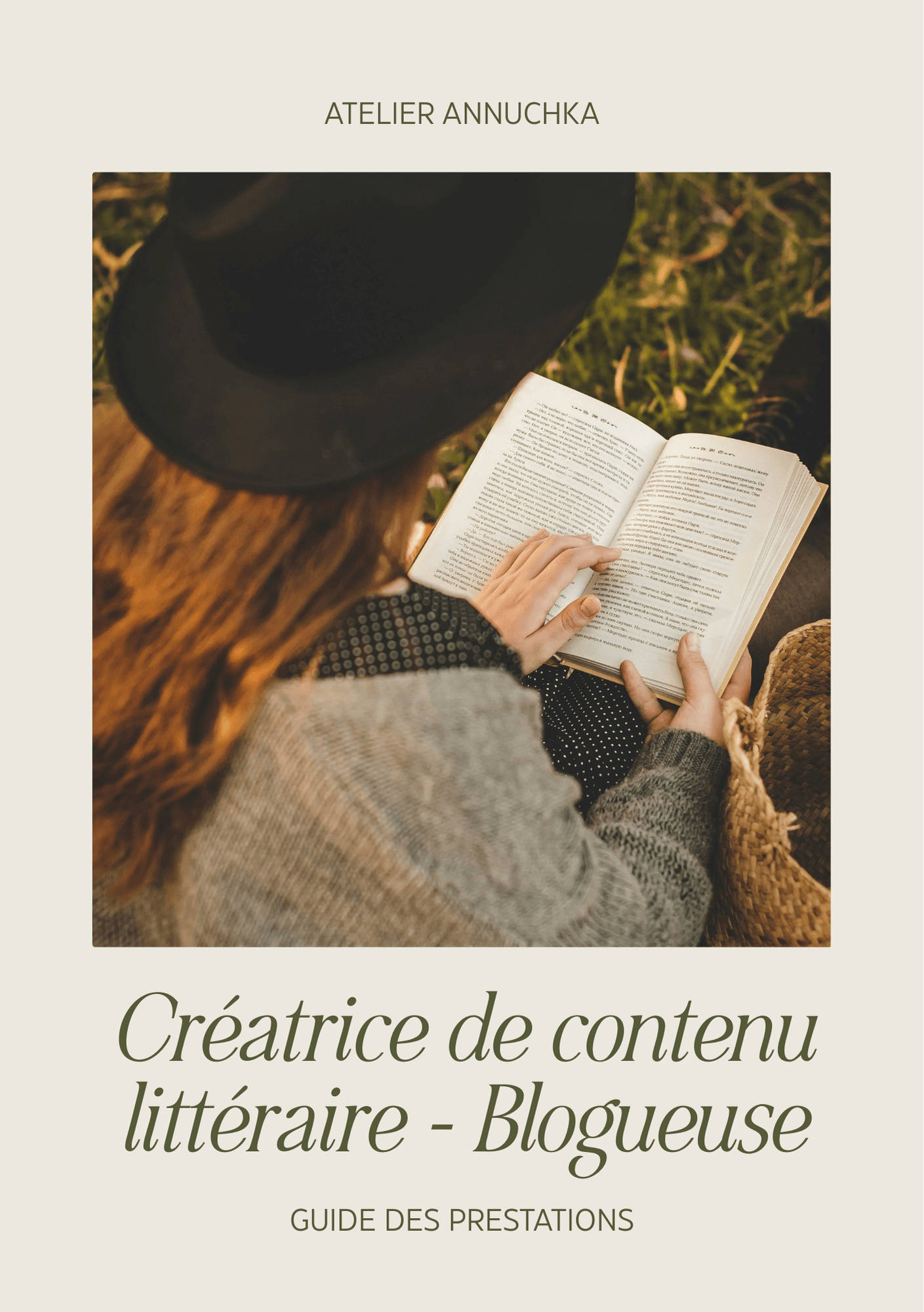 Atelier Annuchka - Guides de prestation par profil - 1 Créatrice de contenu littéraire - Blogueuse littéraire